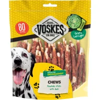Voskes Hondensnacks Original Runderhuid Sticks Eend 80 stuks Voskes Hondensnacks Original Runderhuid Sticks Eend 80 stuks