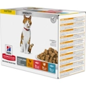 Hill's Science Plan Sterilised Cat Young Adult natvoer Multipack Kip/Zalm/Kalkoen/Forel 12x85g