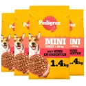 4x Pedigree Adult Hondenbrokken Mini Rund 1,4 kg