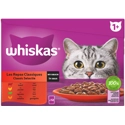 4x Whiskas 1+ Classic Selectie in Saus Maaltijdzakjes Multipack 12 x 85 gr