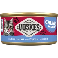 Voskes Kattenvoer Nat Chunks Saus Vis 85 gr Voskes Kattenvoer Nat Chunks Saus Vis 85 gr