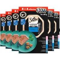 6x Sheba Kattenvoer Nat Classic Paté Vis Selectie Multipack 12x85 gr 6x Sheba Kattenvoer Nat Classic Paté Vis Selectie Multipack 12x85 gr