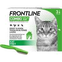 Frontline Combo Kat - 3 Pipetten + Gratis Vlooienkam