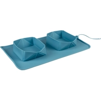 Silicone voerbakjes voor op reis (duo, oprolbaar) Per stuk product name