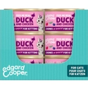 Edgard & Cooper eend en kip kitten natvoer blikjes 18 x 85gr