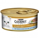 Gourmet Gold met zeevis in een saus met spinazie 1 tray (24 blikken)