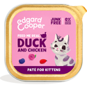 Edgard & Cooper eend en kip paté kitten natvoer kuipjes 16 x 85gr