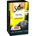Sheba Mini Filets Gevogelte Selectie in saus natvoer kat (kuipjes 85 g) 1 doosje (8 kuipjes)