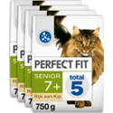 4x Perfect Fit Droogvoer Senior Kip 750 gr