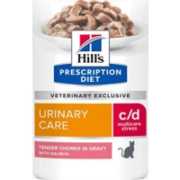 Hill's c/d - Urinary Stress - Feline - Zalm - maaltijdzakjes 24x 85 gr