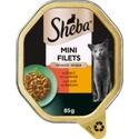 Sheba Mini Filets met rund en kalkoen in saus natvoer kat (kuipjes 85 g) Per 22 (22 x 85 g)
