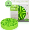 Eat Slow Live Longer Anti-schrok Voerbak Rond Groen 20,5 cm