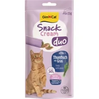 8x GimCat Kattensnack Cream Duo Tonijn & Gras 6 x 15 gr 8x GimCat Kattensnack Cream Duo Tonijn & Gras 6 x 15 gr