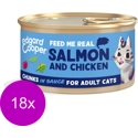 Edgard & Cooper zalm en kip kat natvoer blikjes 18 x 85gr