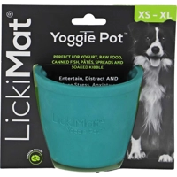 Lickimat Yoggie Pot Hond Turquoise 8 cm product name