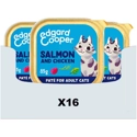 Edgard & Cooper zalm en kip paté kat natvoer kuipjes 16 x 85gr