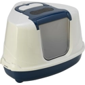 Moderna Hoek Kattenbak Flip Donkerblauw - Wit