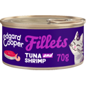 Edgard & Cooper graanvrij tonijn- en garnaalfilets kat natvoer blikje 70 gr