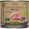 BF Petfood Biofood Organic 100% kippenvlees natvoer hond & kat (blik 200g) 12 x 200 g