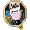Sheba Sauce Lover met zalm natvoer kat (kuipjes 85 g) Per 22 (22 x 85 g)