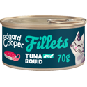 Edgard & Cooper graanvrij tonijn- en inktvisfilets kat natvoer blikje 70gr