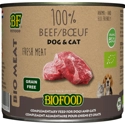 BF Petfood Biofood Organic 100% rundvlees natvoer hond & kat (200 g) 12 x 200 g