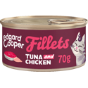 Edgard & Cooper graanvrij tonijn- en kipfilets kat natvoer blikje 70gr