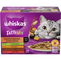 4x Whiskas Kattenvoer Nat Pouch 1+ Adult Saus Country Collectie 12 x 85 gr product name