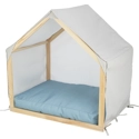 Trixie hondenmand tent lias hout zand / blauw 88x61x89 cm