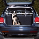 Trixie hondenrek auto zilver / zwart 96-163x75-110 cm