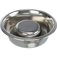 Trixie Slow Feeding voerbak - RVS - 0,6 l/ø 17 cm Trixie Slow Feeding voerbak - RVS - 0,6 l/ø 17 cm