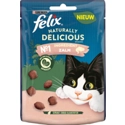 Felix Naturally Delicious met zalm kattensnoep 4 x 50 g
