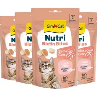 4x GimCat Kattensnack Nutri Biotin Bites 40 gr 4x GimCat Kattensnack Nutri Biotin Bites 40 gr