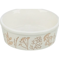 TRIXIE Keramische hondenvoerbak Grasveld, wit/taupe, Maat: 1,2 l/Ø 20 cm product name