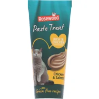 Rosewood Kattensnack Pasta Creme Kip&Zalm 75 gr Rosewood Kattensnack Pasta Creme Kip&Zalm 75 gr