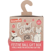 Rosewood Kattenspeelgoed Cupid&Comet Feestelijke Ballen Giftbox 8 stuks product name