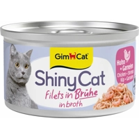 GimCat Kattenvoer Nat ShinyCat Filets in Jelly Kip&Garnalen 70 gr product name