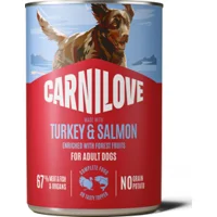 Carnilove zalm en kalkoen natvoer hond (blik) 1 tray (6 x 400 g) Carnilove zalm en kalkoen natvoer hond (blik) 1 tray (6 x 400 g)