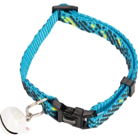 Beeztees Nylon Kattenhalsband Memphis - 20-30 x 1 cm - Lichtblauw product name